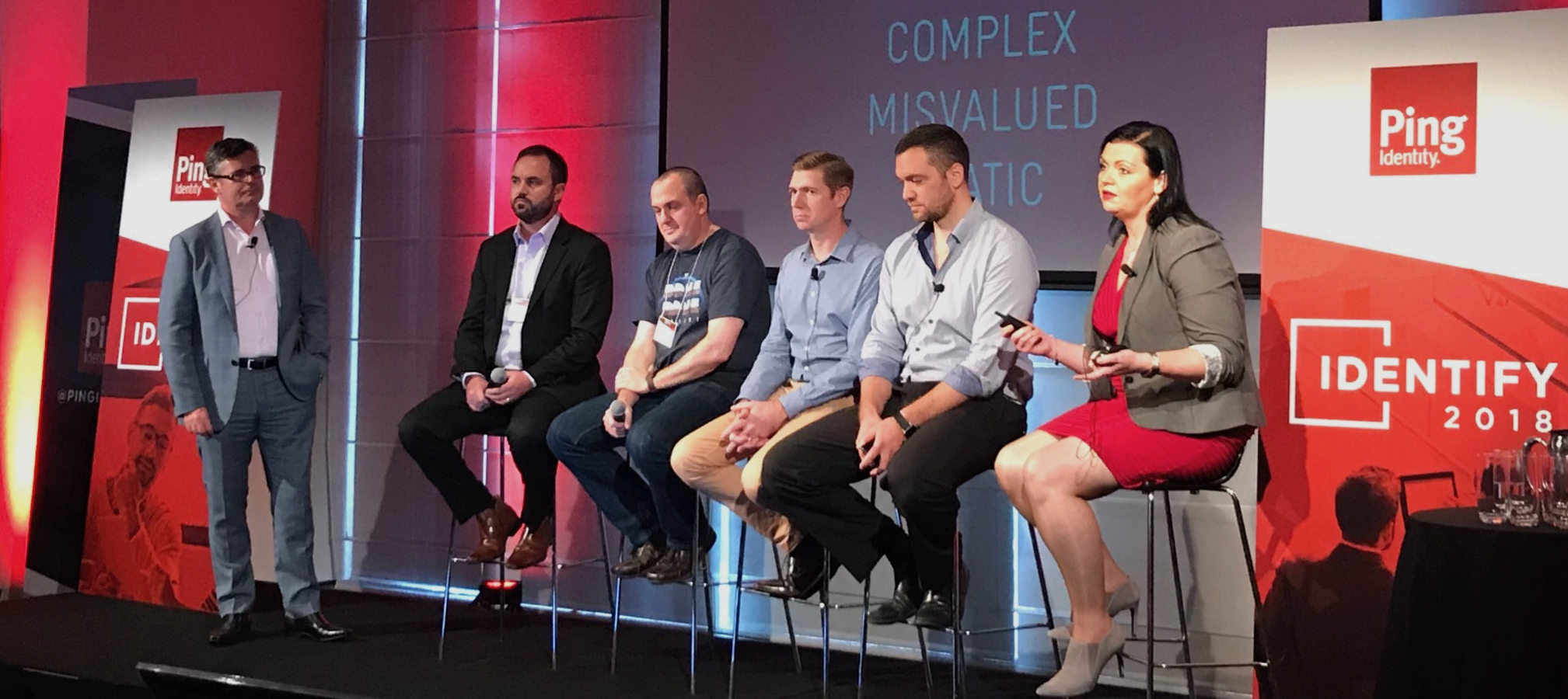 Mark Perry moderating panel at Ping IDENTIFY 2018